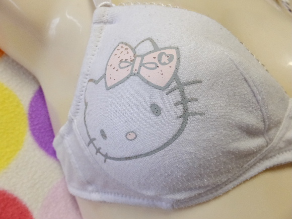 ☆ピンクリボンキティちゃんホワイトソフトブラ♪A75